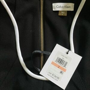 Calvin Klein Black Dress with White Trim
